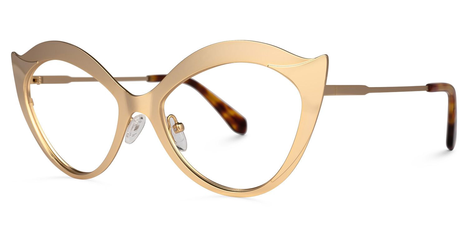 Shanelle Cateye Gold Glasses | ZEELOOL UK1