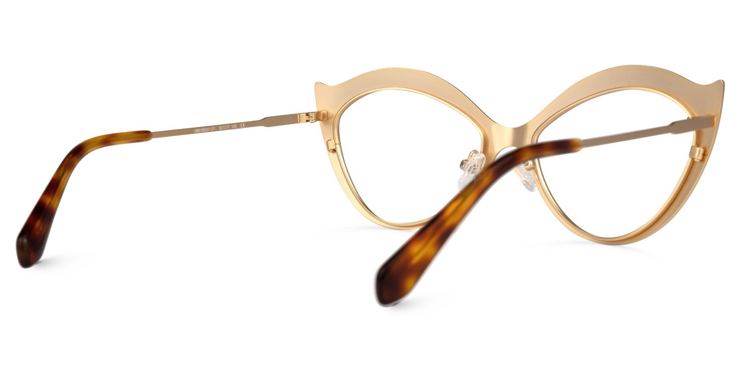 Shanelle Cateye Gold Glasses | ZEELOOL UK3