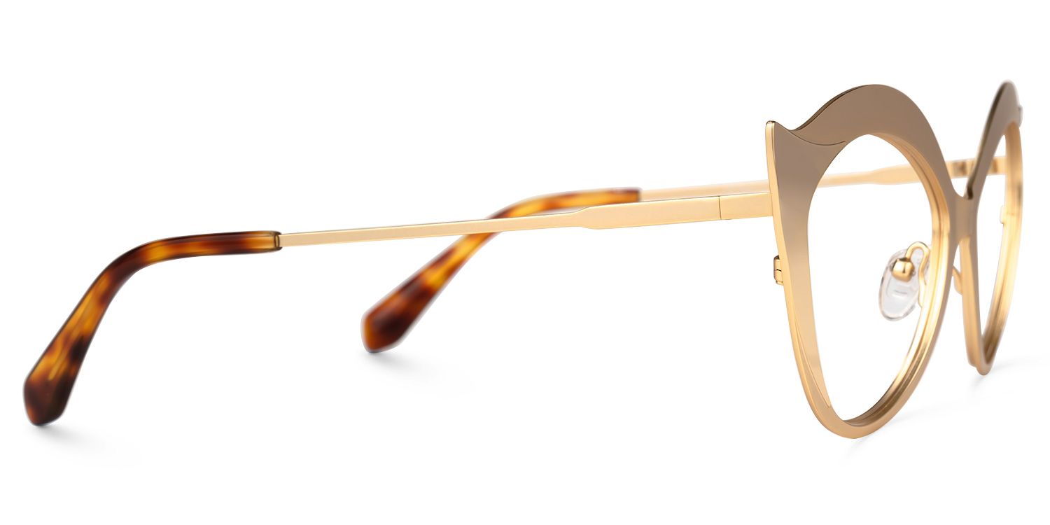Shanelle Cateye Gold Glasses | ZEELOOL UK2