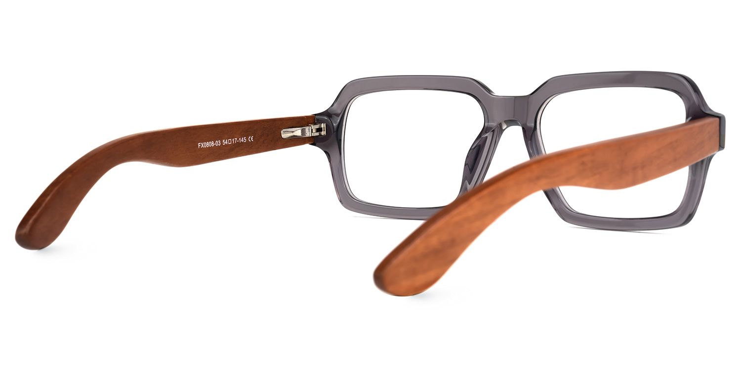 Cassells Square Gray Glasses | ZEELOOL UK3