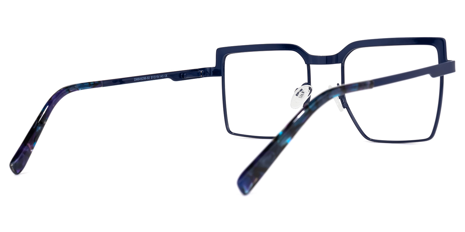 Jubilee Square Dark-Blue Glasses | ZEELOOL UK2