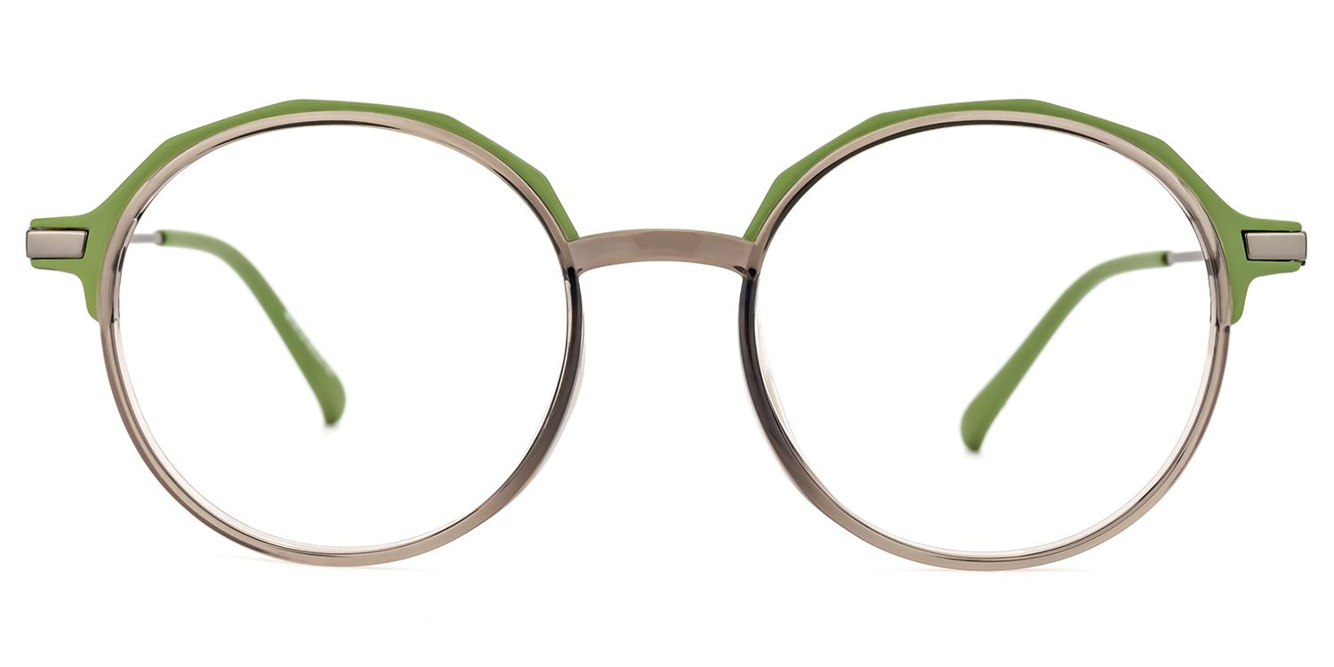 Meyko Round Green Glasses | ZEELOOL UK0