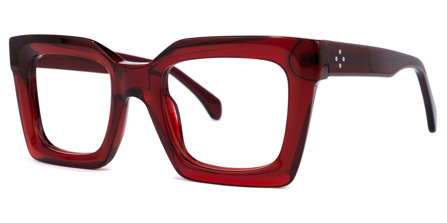 Lobo Square Red Glasses | ZEELOOL UK1