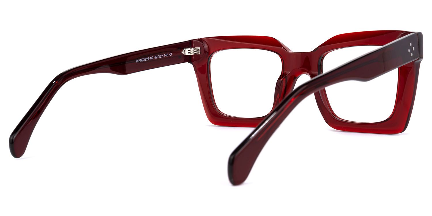 Lobo Square Red Glasses | ZEELOOL UK2