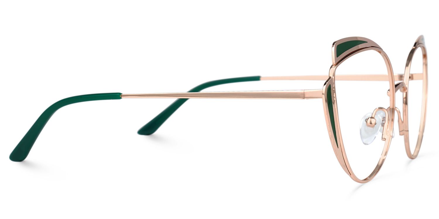 Shanita Geometric Gold Glasses | ZEELOOL UK3