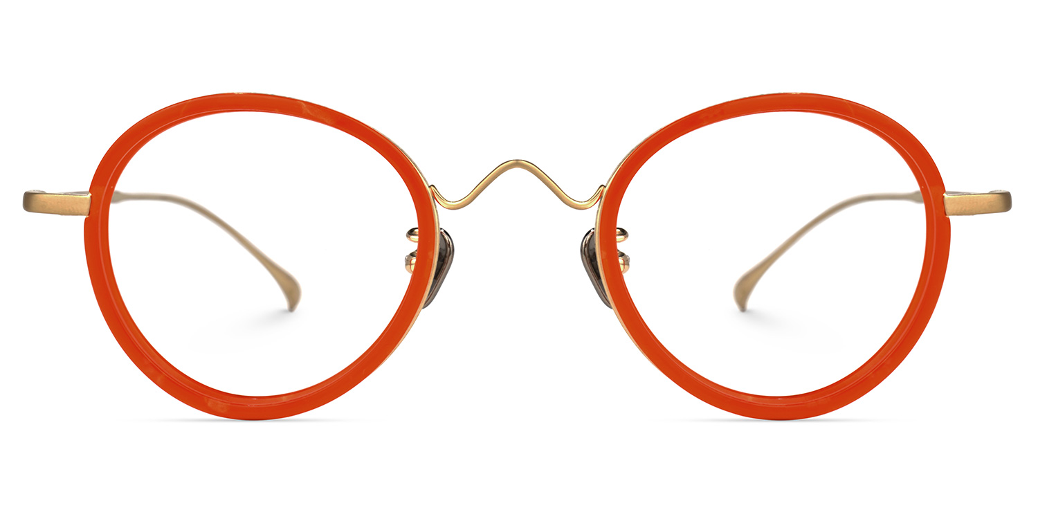 Tikeysha Round Orange Glasses | ZEELOOL UK0