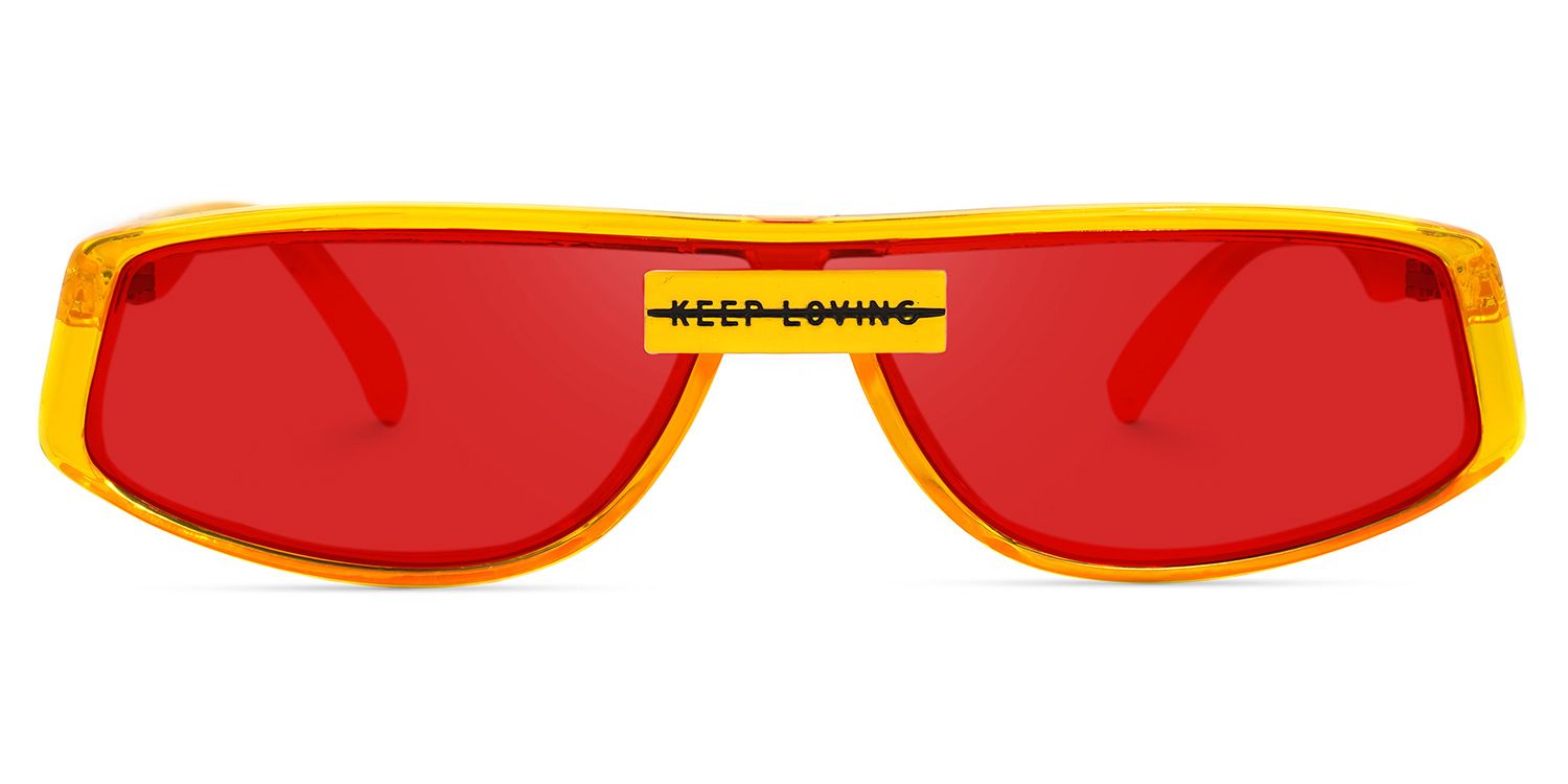 Deidra Geometric Yellow Sunglasses | ZEELOOL UK0