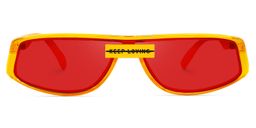 Deidra Geometric Yellow Sunglasses0