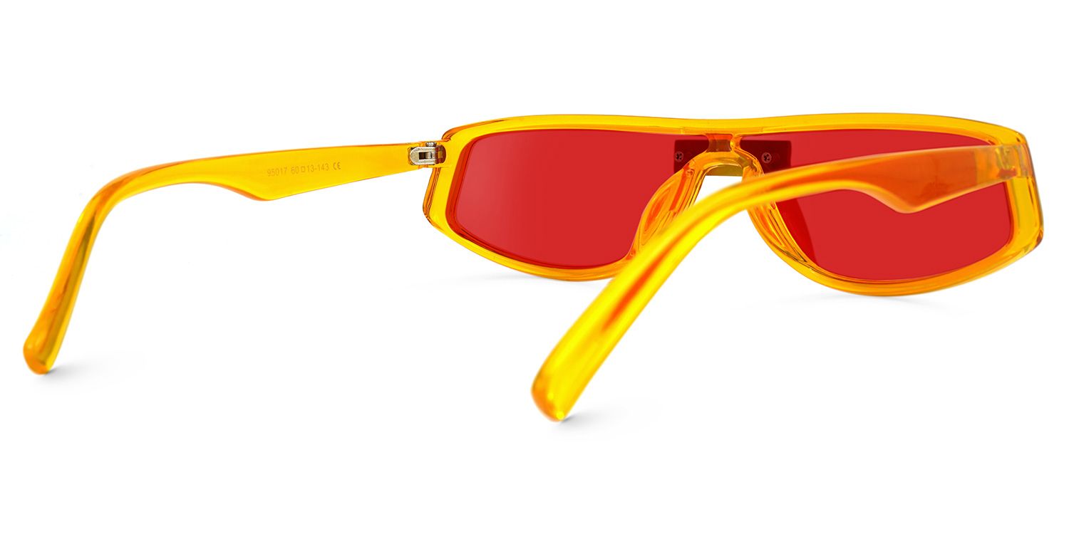 Deidra Geometric Yellow Sunglasses | ZEELOOL UK2