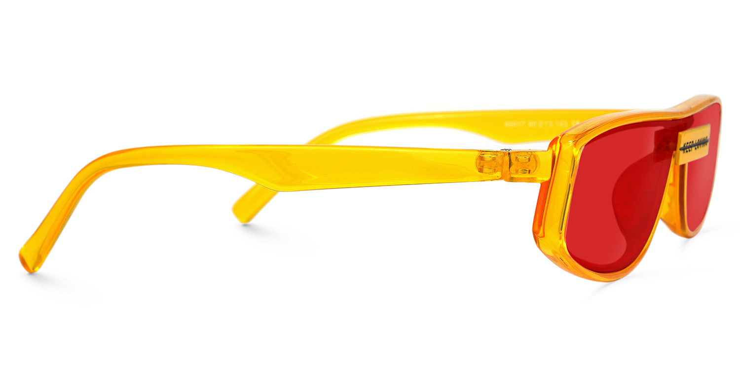 Deidra Geometric Yellow Sunglasses | ZEELOOL UK3