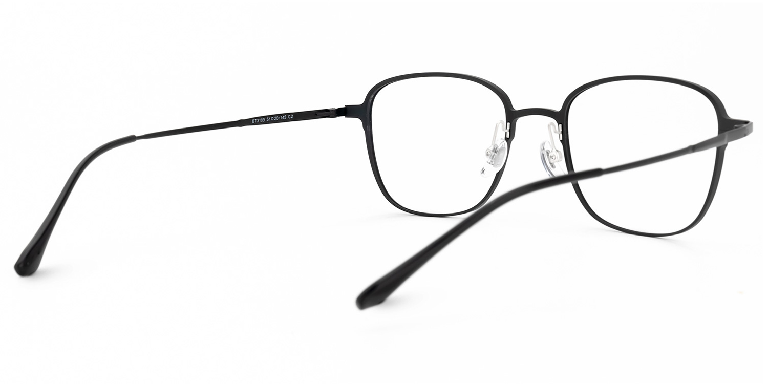 Myrna Square Black Glasses | ZEELOOL UK3