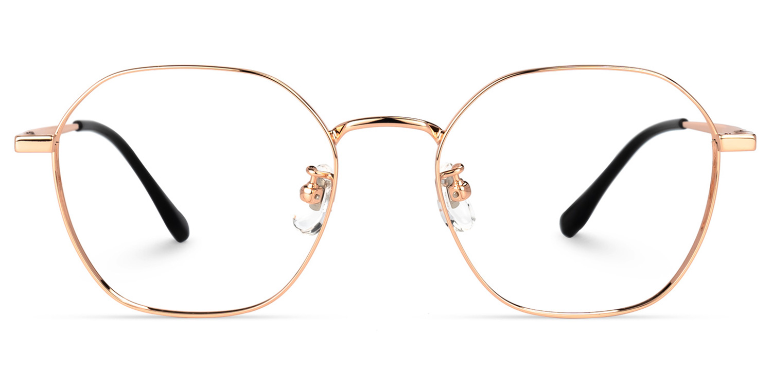 Diiane Geometric Rose-Gold Glasses | ZEELOOL UK0