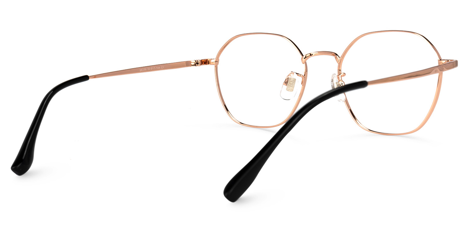 Diiane Geometric Rose-Gold Glasses | ZEELOOL UK3