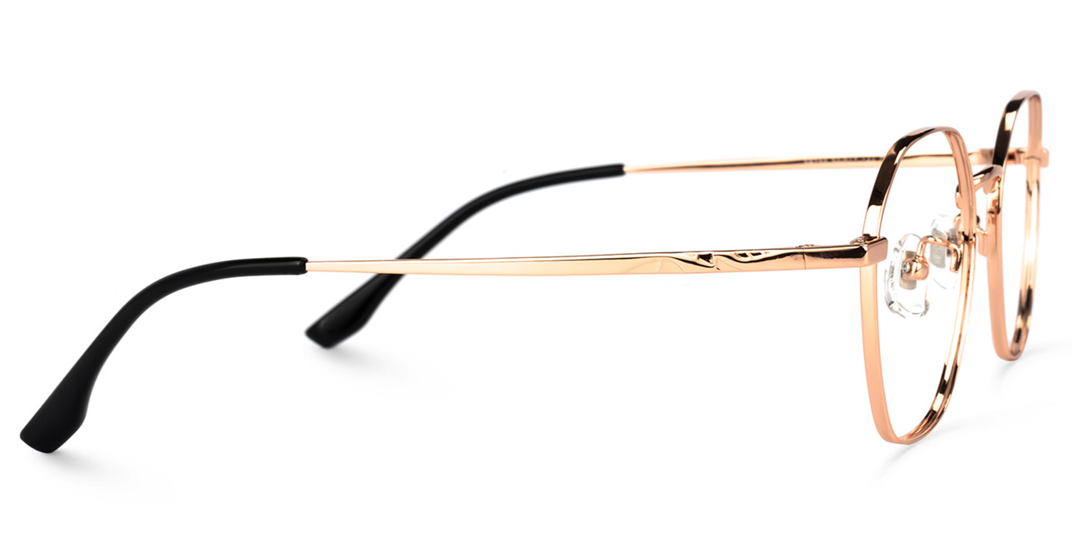 Diiane Geometric Rose-Gold Glasses | ZEELOOL UK2