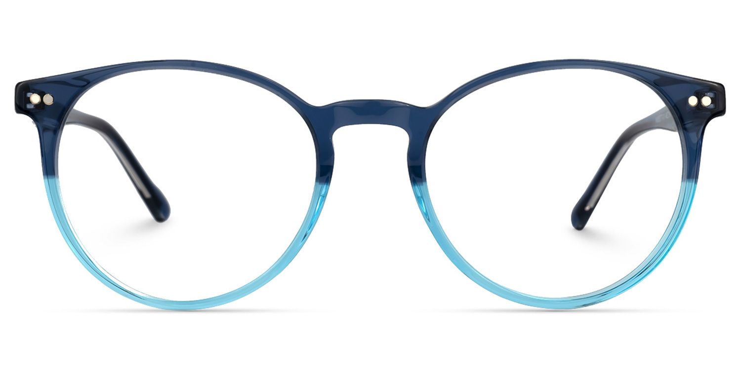 Ocasio Round Blue Glasses | ZEELOOL UK0