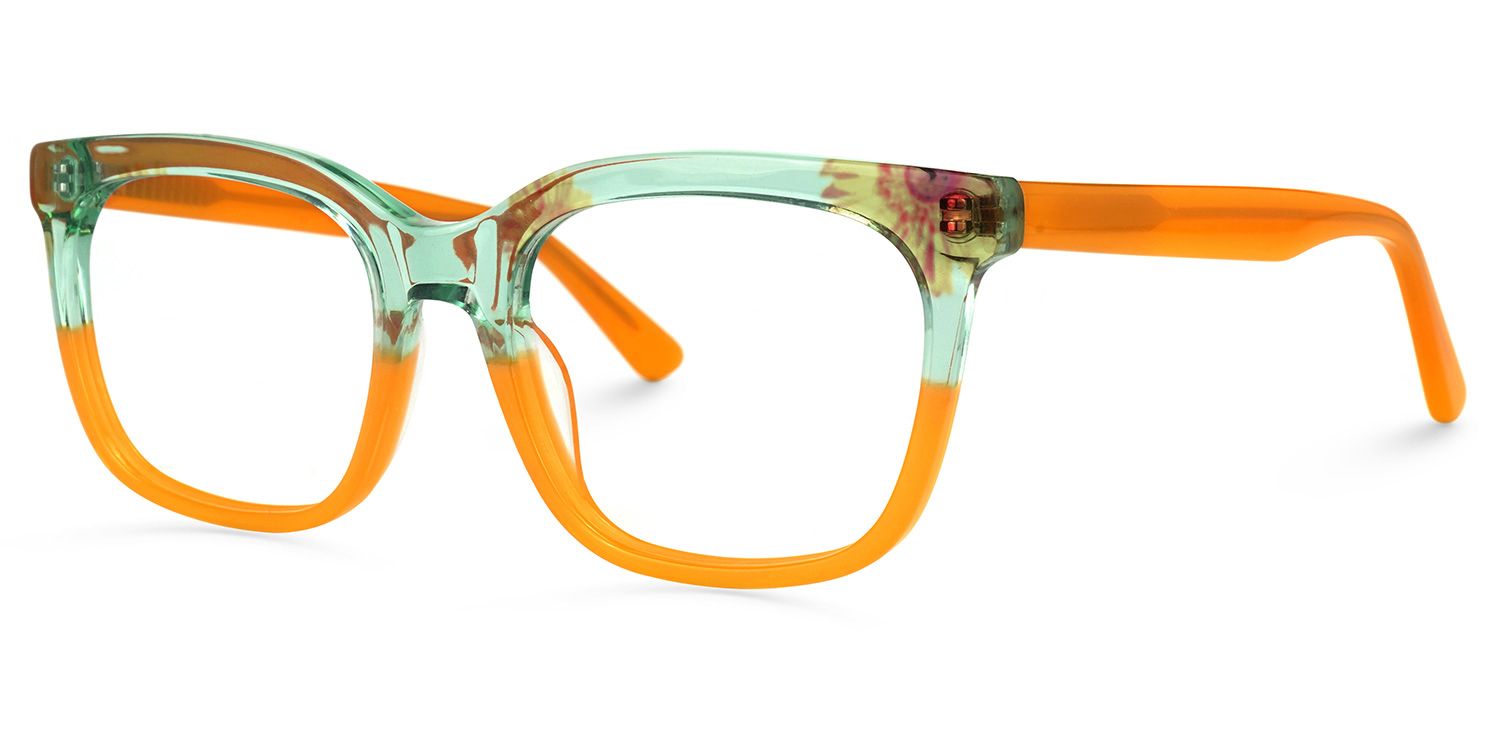 Kriss Square Earthy-Yellow Glasses | ZEELOOL UK1
