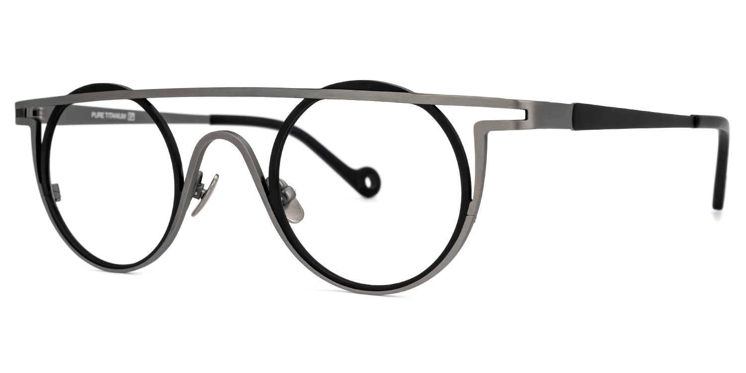 Cowan Geometric Black-Gray Glasses | ZEELOOL UK1