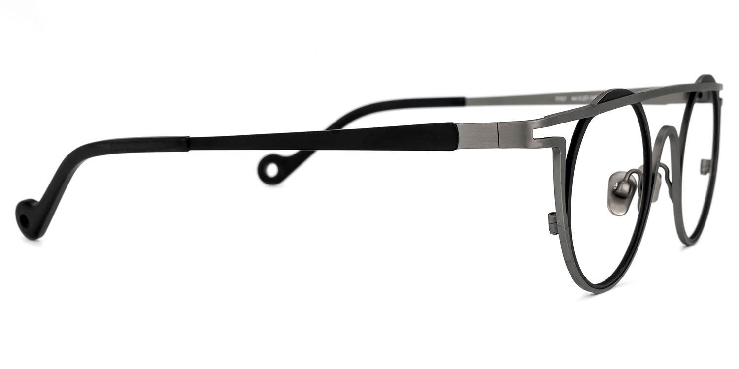 Cowan Geometric Black-Gray Glasses2