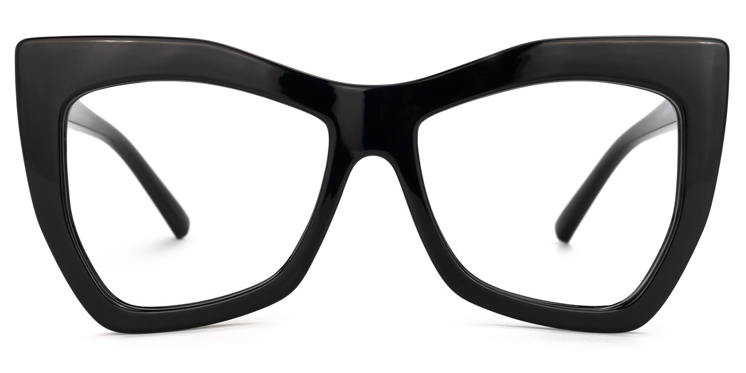 Zenteno Cateye Black Glasses | ZEELOOL UK0
