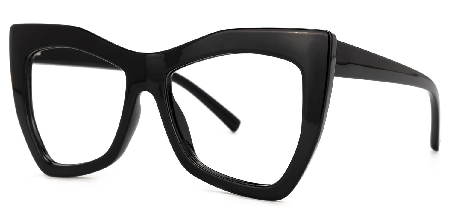 Zenteno Cateye Black Glasses | ZEELOOL UK1