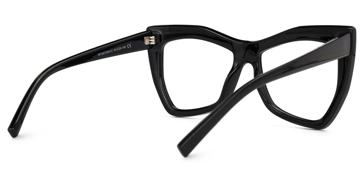 Zenteno Cateye Black Glasses | ZEELOOL UK3