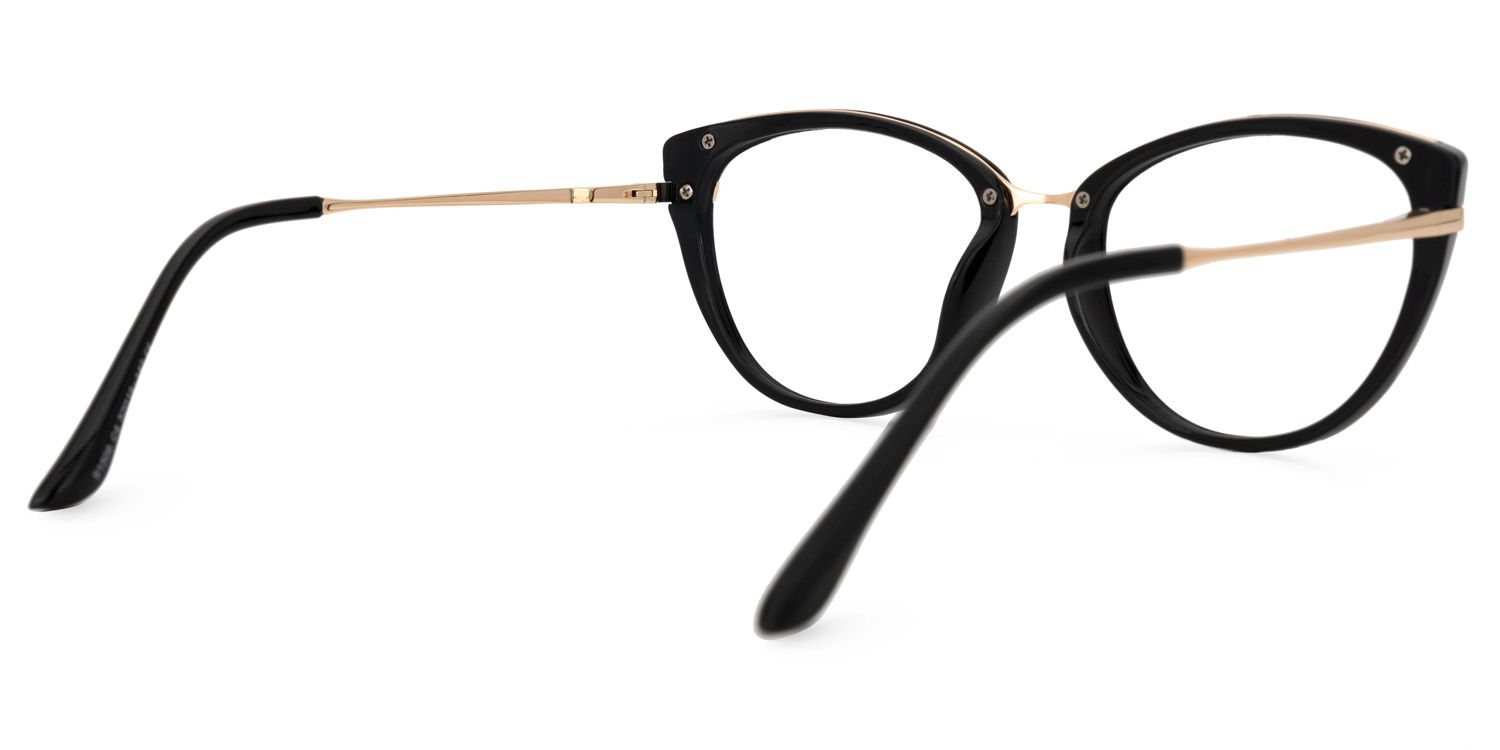 Peden Cateye Black Glasses | ZEELOOL UK3