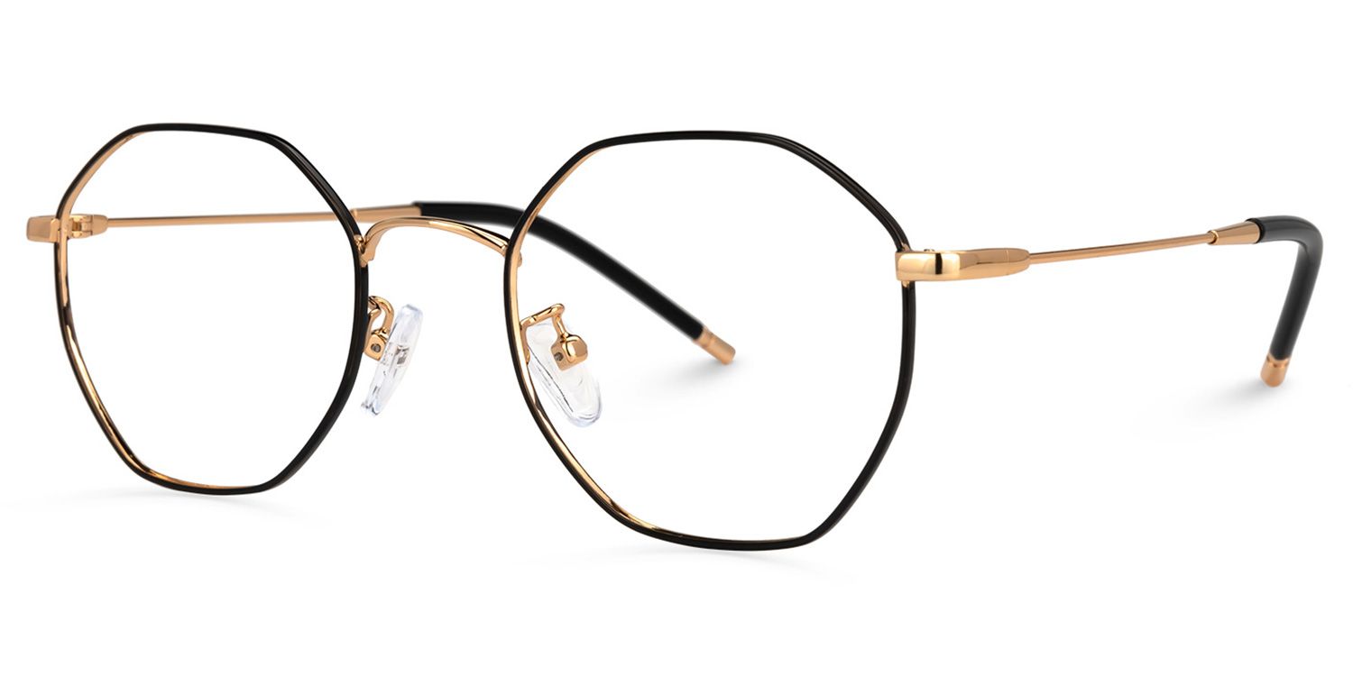 Reyes Geometric Black Glasses | ZEELOOL UK1