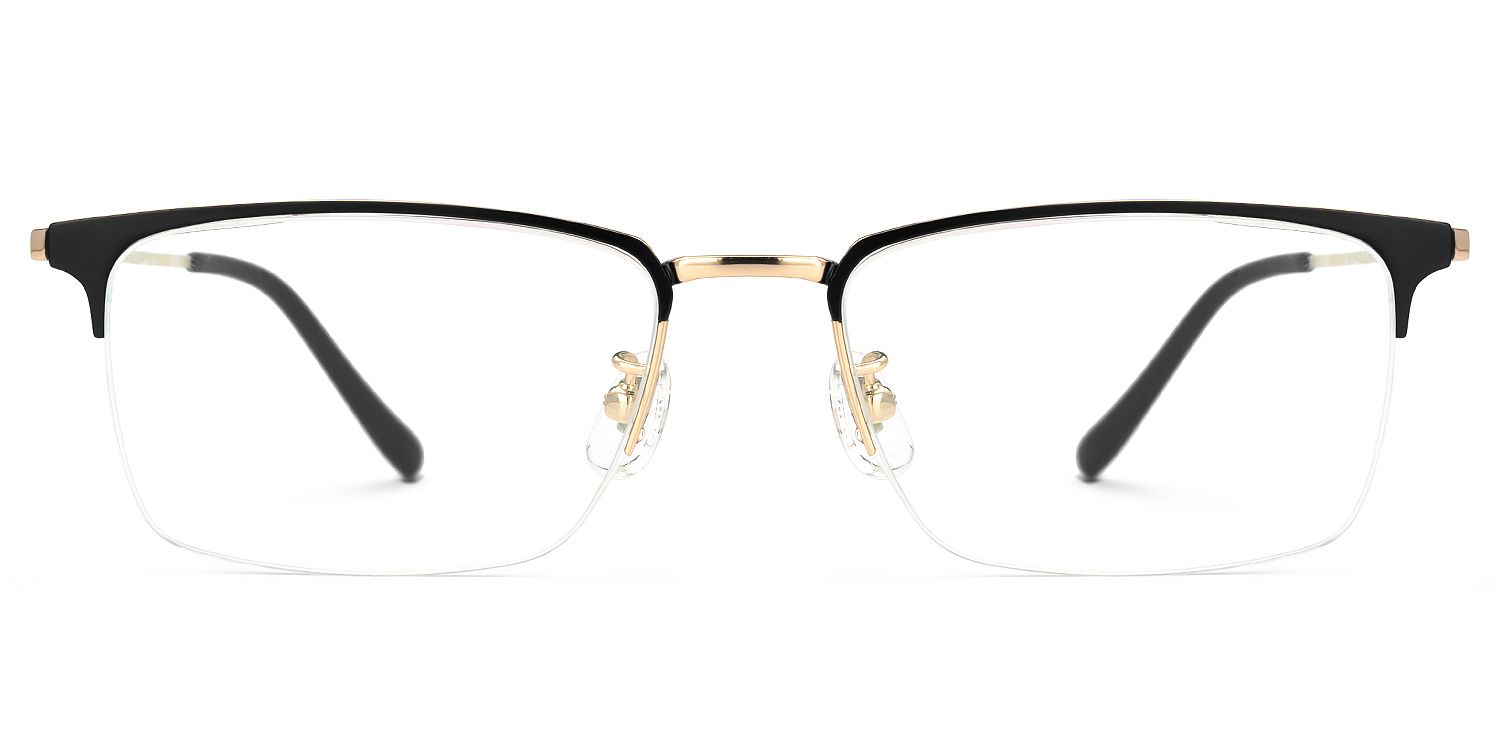 Tamika Rectangle Black Glasses | ZEELOOL UK0