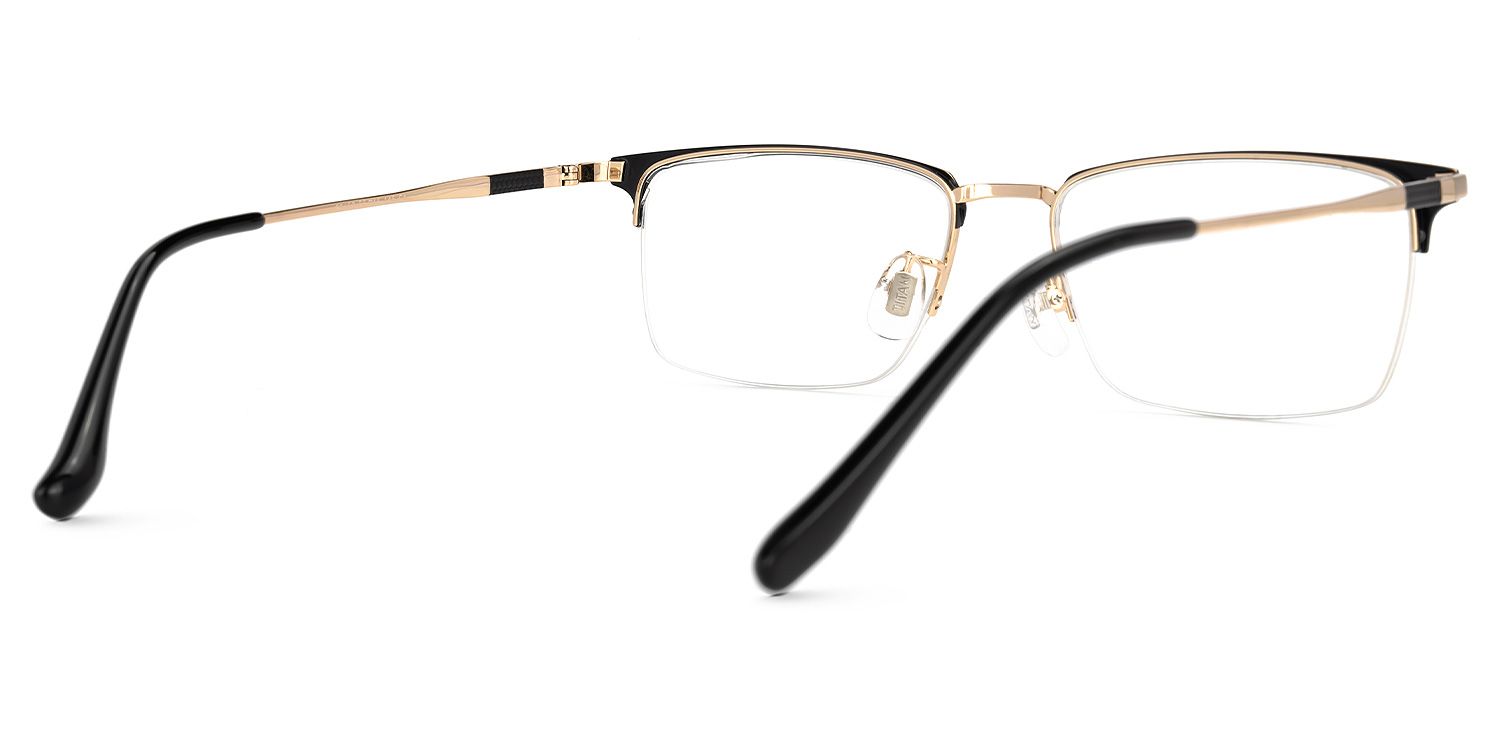 Tamika Rectangle Black Glasses | ZEELOOL UK3