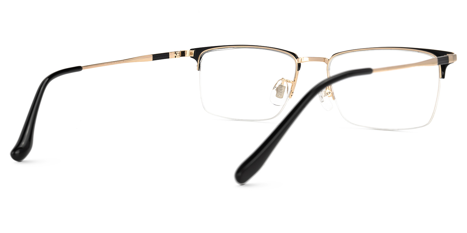 Tamika Rectangle Black Glasses | ZEELOOL UK3