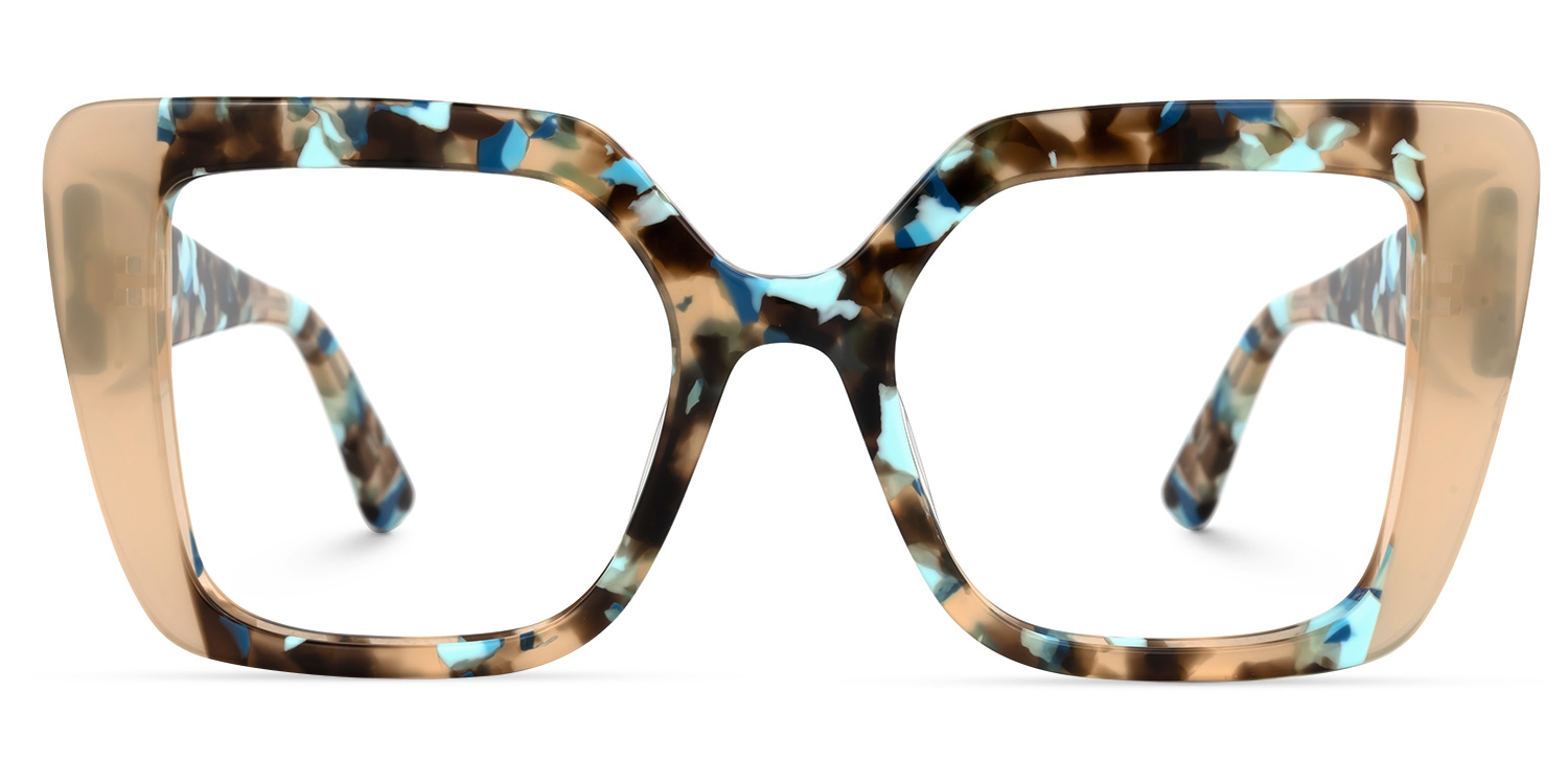 Duarte Square Blue-Tortoise Glasses | ZEELOOL UK0
