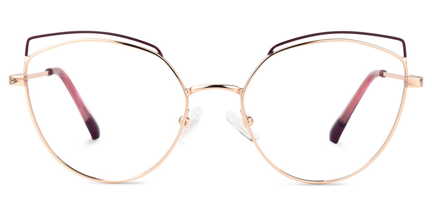 Shaina Geometric Rose-Gold Glasses | ZEELOOL UK0