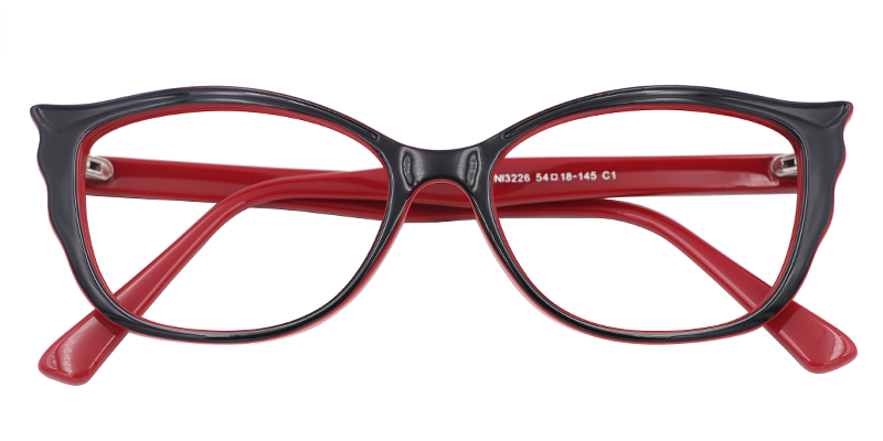 Angel's Wing Black Glasses | ZEELOOL UK1