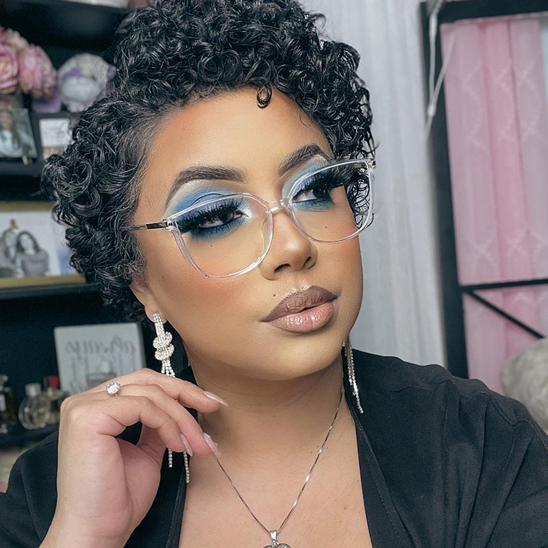 Rodz Square Crystal Frame Glasses | ZEELOOL UK7
