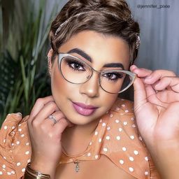 Ellen Cateye Silver Glasses7