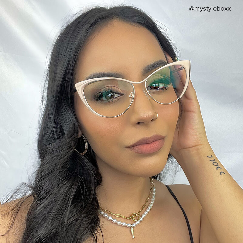 Ellen Cateye Gold Glasses8