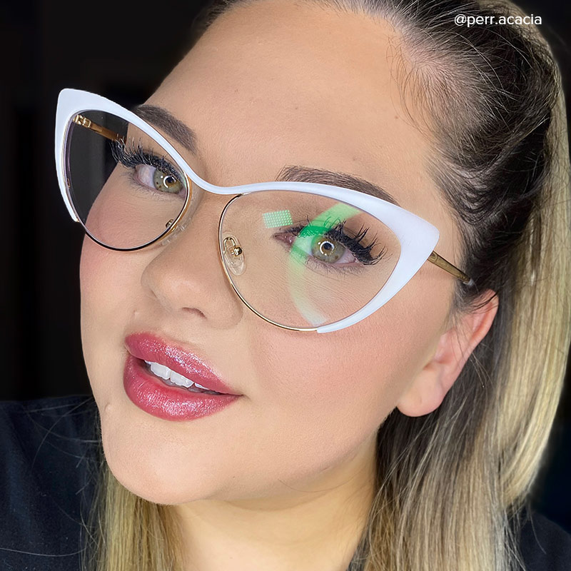 Ellen Cateye White Glasses8