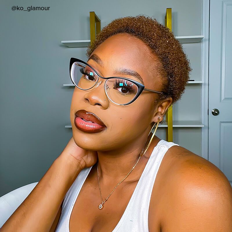 Cateye Black Glasses | ZEELOOL UK8