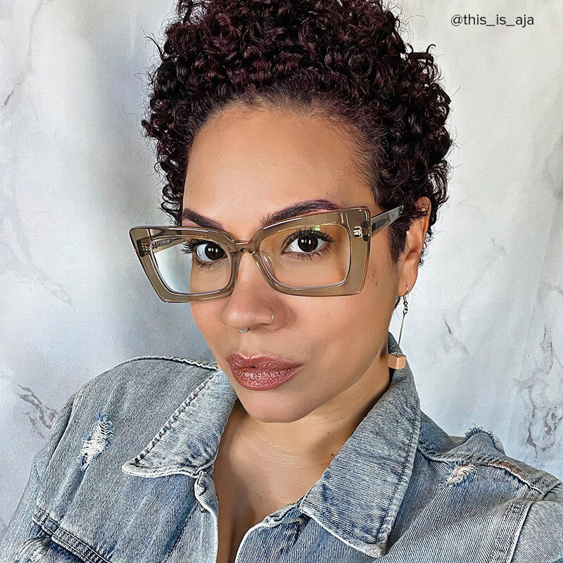 Newell Rectangle Translucent Brown Frame Glasses | ZEELOOL UK9