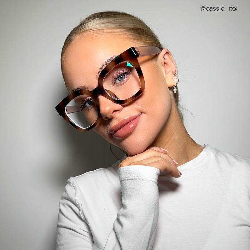 Malcolm Square Burnt Umber Frame Glasses | ZEELOOL UK13