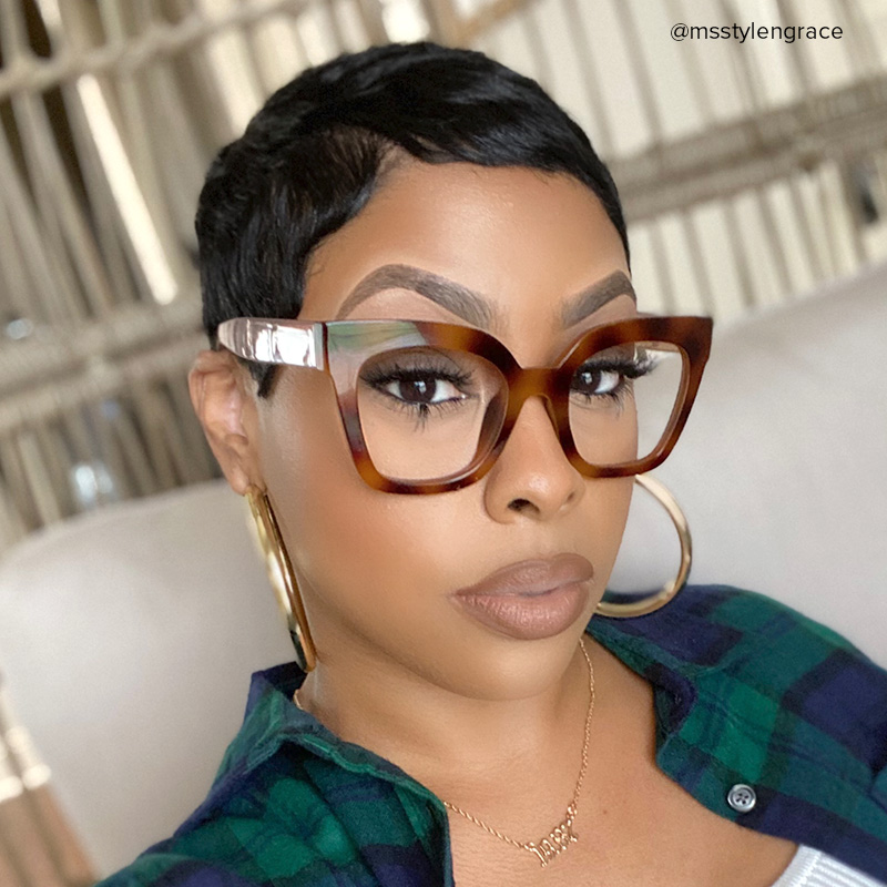 Malcolm Square Burnt Umber Frame Glasses | ZEELOOL UK12