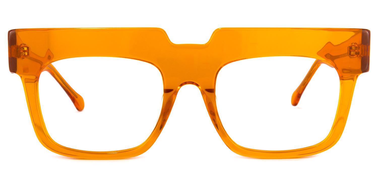 Travis Square Orange Glasses | ZEELOOL UK0