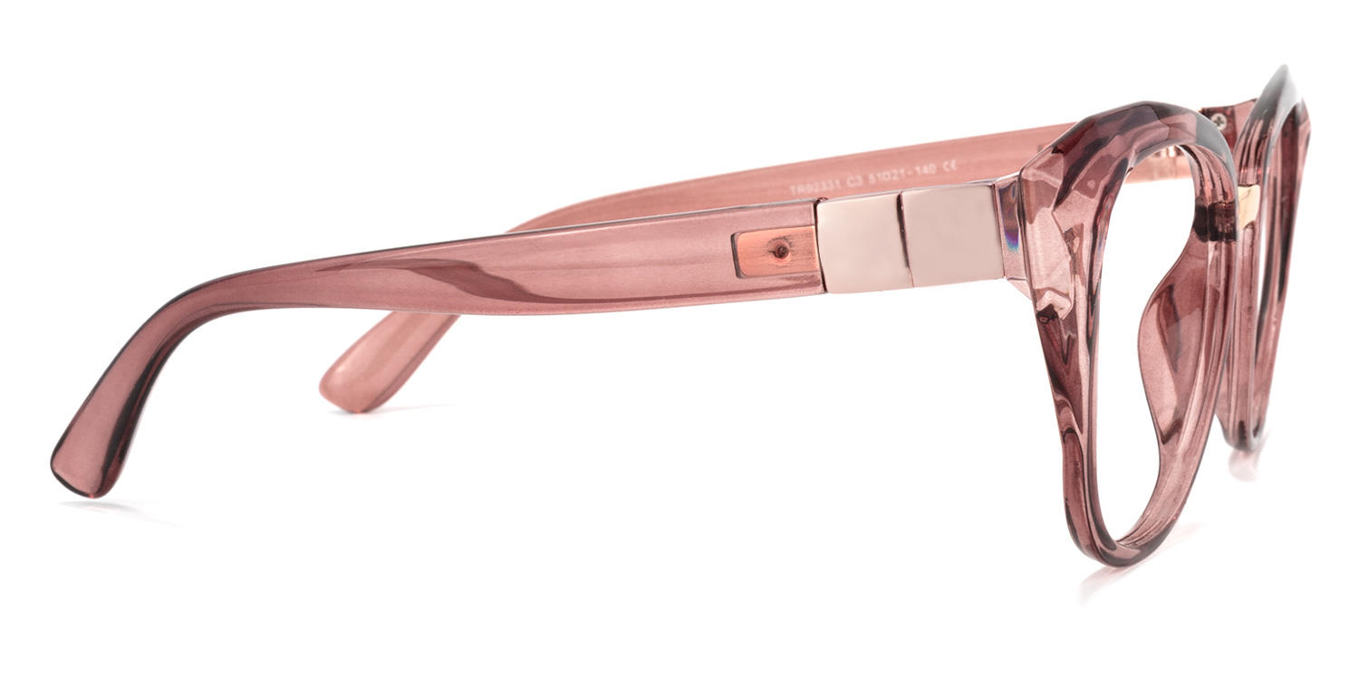 Mouna Cateye Dusty-Pink Glasses | ZEELOOL UK2