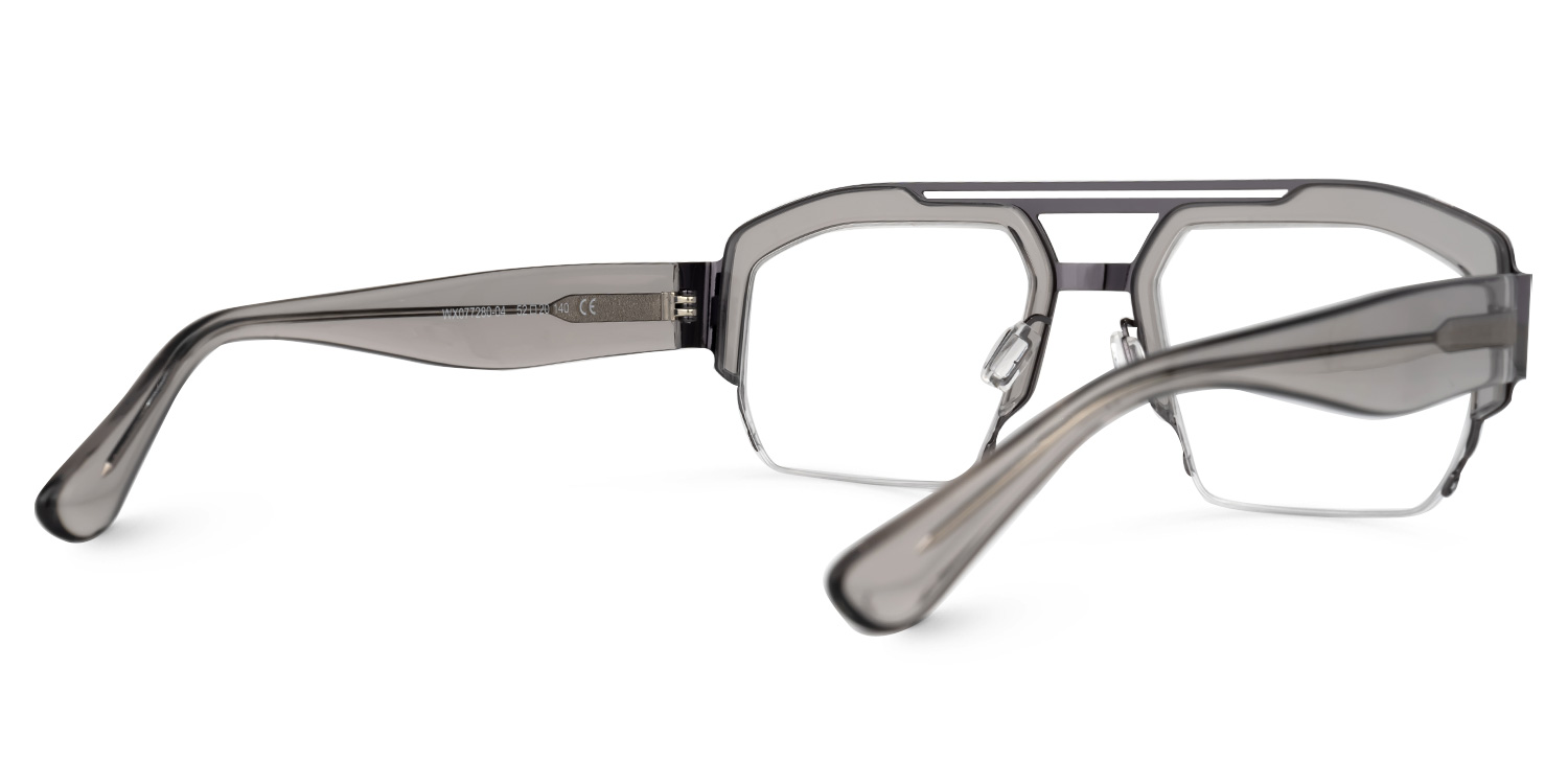 Curtis Aviator Gray Glasses | ZEELOOL UK3