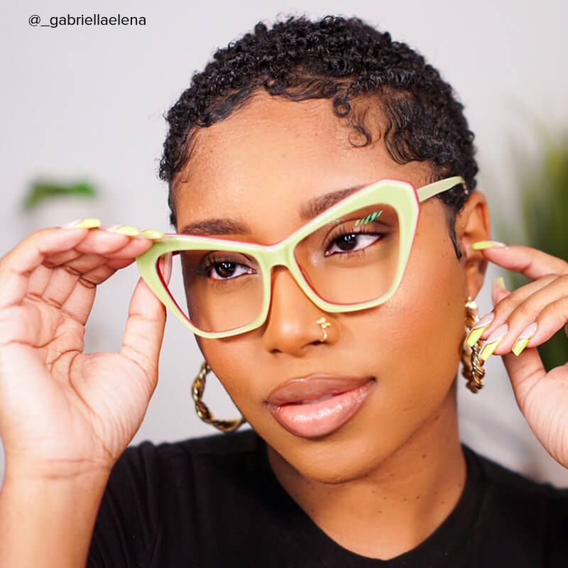 Benita Cateye Green Glasses | ZEELOOL UK4