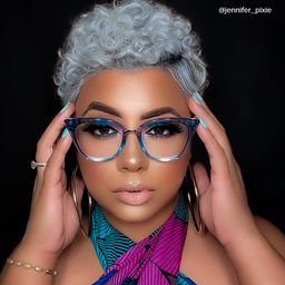 Martha Cat Eye Light-Blue Glasses13