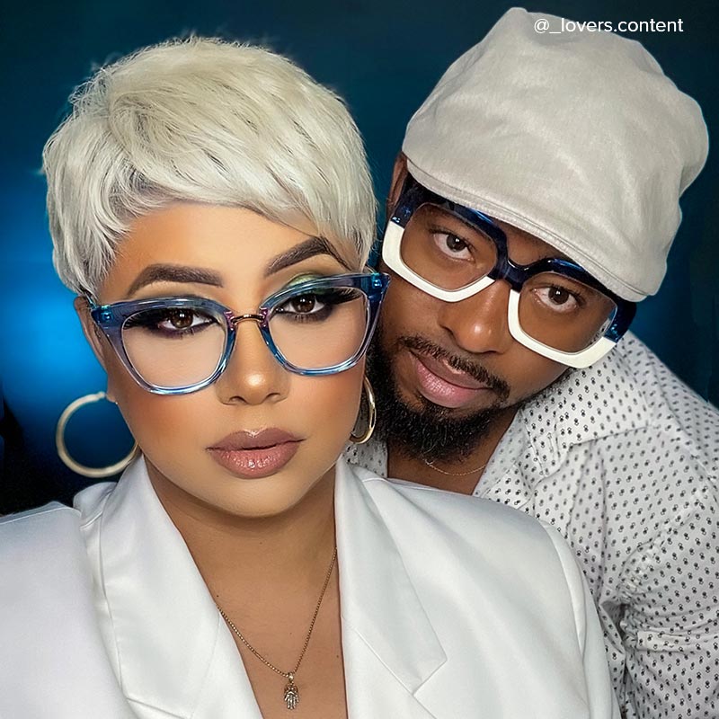 Martha Cat Eye Light-Blue Glasses | ZEELOOL UK11