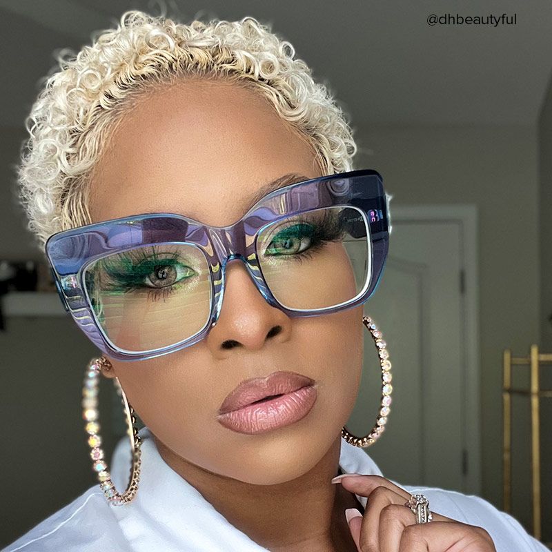 Charmaine Cat Eye Light-Purple Glasses | ZEELOOL UK4