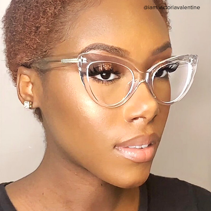 ZEELOOL Claudette Cat Eye Crystal Glasses