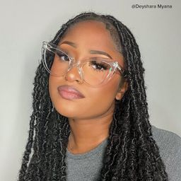 Claudette Cat Eye Clear Glasses6